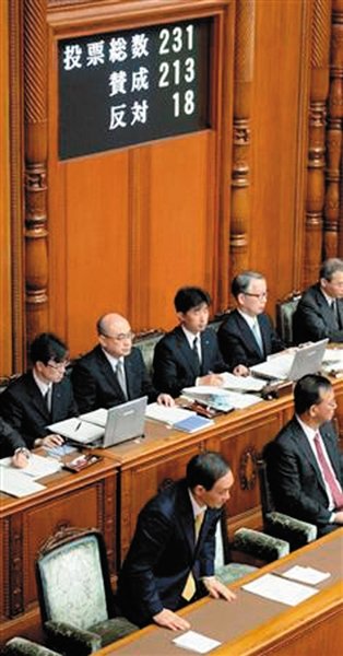 27日，日本國會參議院公布新建“國家安全保障會議”法案投票結(jié)果。