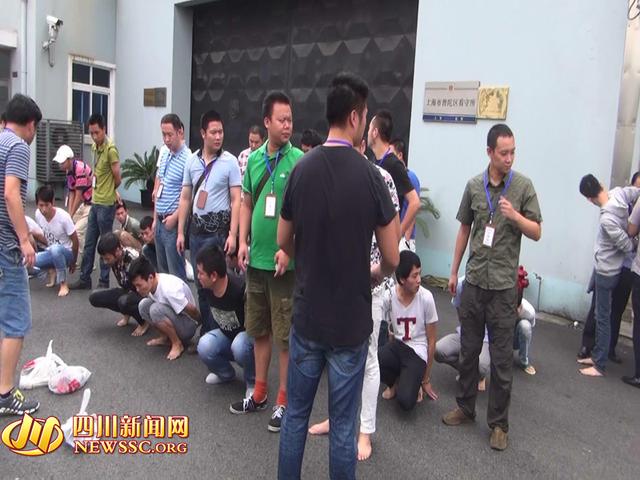 公安局管抓捕詐騙公司現(xiàn)場（警方視頻截圖）。
