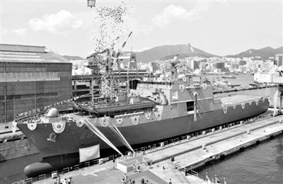 9月11日，韓國釜山，韓國海軍新一代登陸艦“天王峰”號舉行了下水儀式。