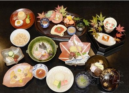 圖為東京銀座的和食餐廳推出的菜肴。