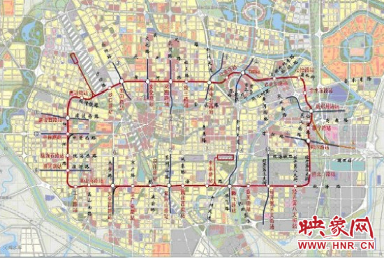 鄭州地鐵5號線線路圖。