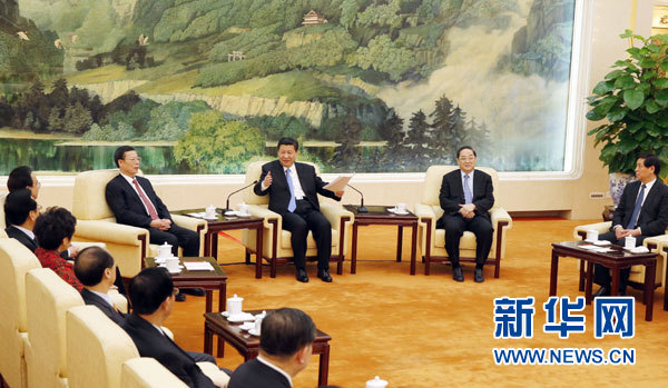 1月22日，習(xí)近平、俞正聲、張高麗等在北京人民大會(huì)堂同黨外人士歡聚一堂，共迎新春。