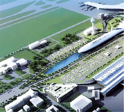 新鄭機(jī)場T2航站樓全面封頂 比T1航站樓大3倍。