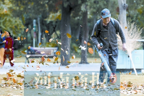 秋風(fēng)吹過，落葉滿地