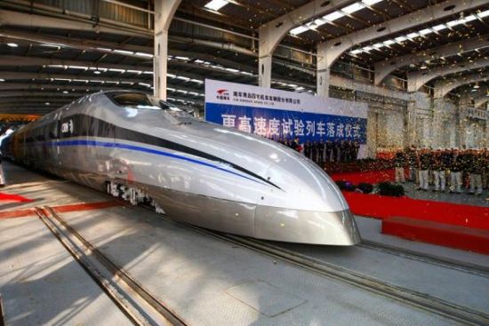 南車更高速度試驗(yàn)列車，時速將超過500公里