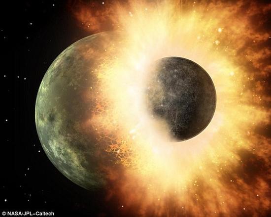 資料圖片：科學(xué)家說(shuō)，45億年前跟忒伊亞行星的一場(chǎng)相撞，把水資源帶到了地球。