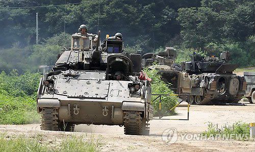 資料圖：韓美“乙支自由衛(wèi)士”(UFG)聯合軍演畫面