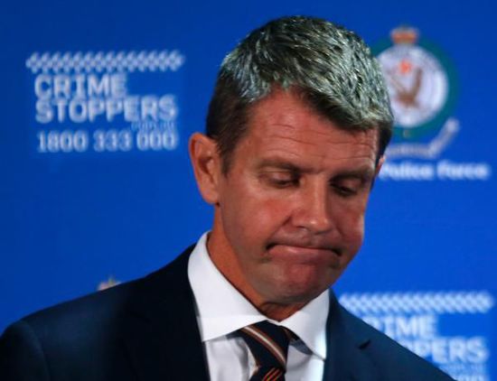 　新南威爾士州州長Mike Baird出席新聞發(fā)布會。