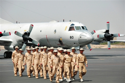 吉布提機場，日本海上自衛(wèi)隊的兩架P-3C飛機抵達，在亞丁灣執(zhí)行反海盜任務。