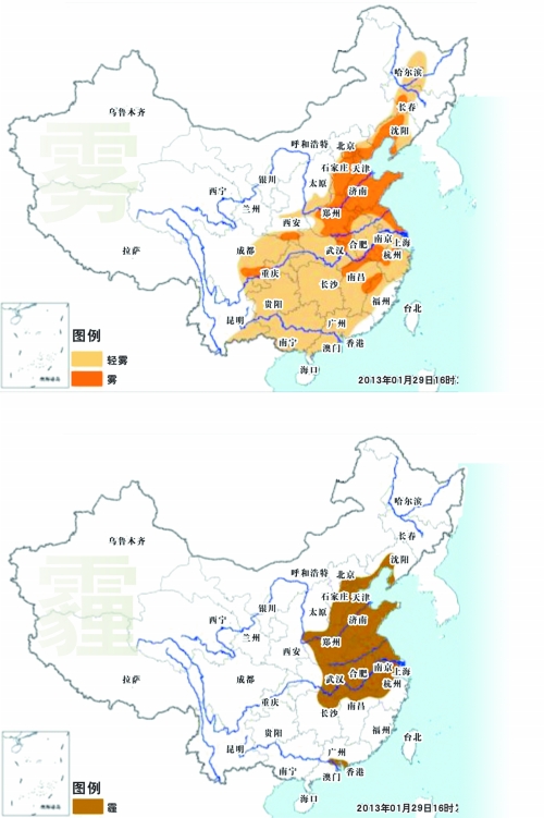 北京、天津、石家莊等屬嚴(yán)重污染，鄭州、武漢等屬重度污染